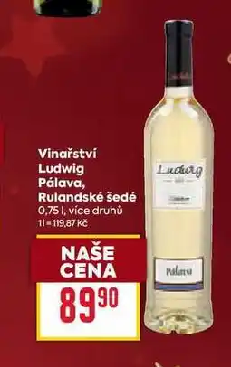 Billa Vinařství Ludwig Ράιανα, Rulandské šedé 0,75l nabídka
