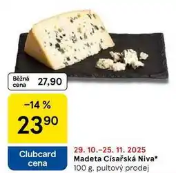 Tesco Madeta Císařská Niva, 100 g nabídka