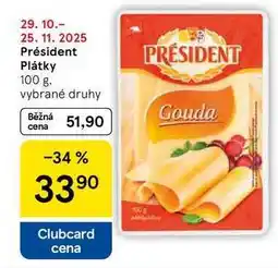 Tesco Président Plátky, 100 g nabídka