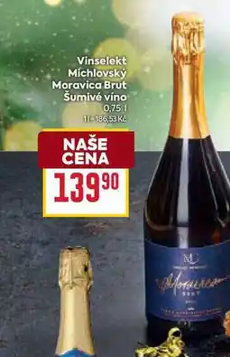 Billa Vinselekt Michlovský Moravica Brut Šumivé víno 0,75l nabídka