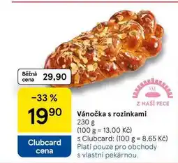 Tesco Vánočka s rozinkami, 230 g nabídka