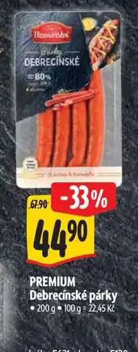 Albert PREMIUM Debrecínské párky 200 g nabídka