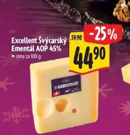 Albert Excellent Švýcarský Ementál AOP 45% 100 g nabídka