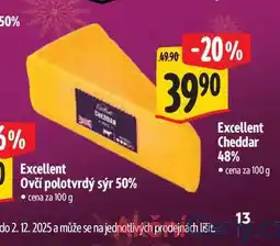 Albert Excellent Cheddar 48% 100 g nabídka