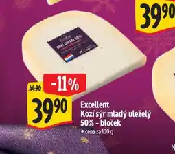 Albert Excellent Kozí sýr mladý uleželý 50%-bloček 100 g nabídka