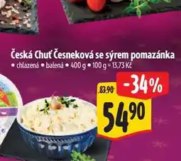 Albert Česká Chuť Česneková se sýrem pomazánka 400 g nabídka
