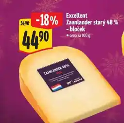 Albert Excellent -18% Zaanlander starý 48 % 100 g nabídka