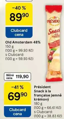 Tesco Président Snack à la française jemně krémový, 180 g nabídka