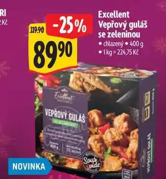 Excellent Vepřový guláš se zeleninou 400 g