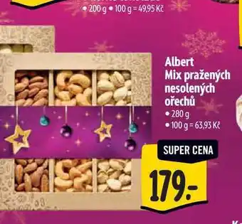 Albert Albert Mix pražených nesolených ořechů 280 g nabídka