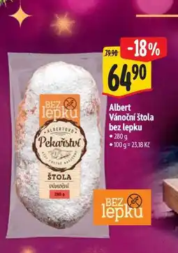 Albert Albert Vánoční štola bez lepku 280 g nabídka