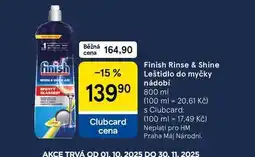Tesco Finish Rinse & Shine Leštidlo do myčky nádobí, 800 ml nabídka