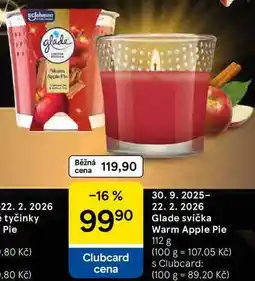 Tesco Glade svíčka Warm Apple Pie, 112 g nabídka