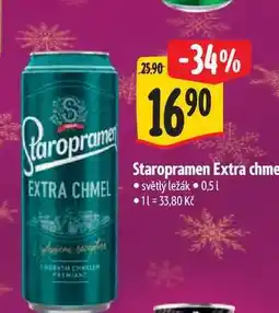 Albert Staropramen Extra chmelená 0,5 l nabídka
