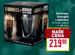 Billa Guinness Draught + sklenice nabídka