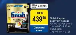 Tesco Finish Kapsle do myčky nádobí, 72-100 ks, více druhů nabídka
