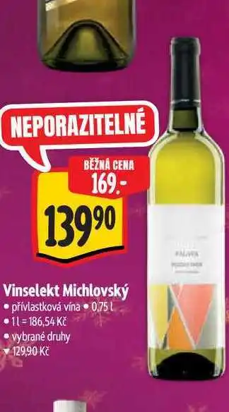 Albert Vinselekt Michlovský 0,75 l nabídka