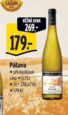 Albert Pálava 0,75 l nabídka