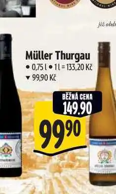 Albert Müller Thurgau 0,75 l nabídka