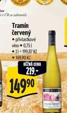 Albert Tramín červený 0,75 l nabídka