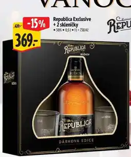 Albert Republica Excluve+2 skleničky 0,5 l nabídka