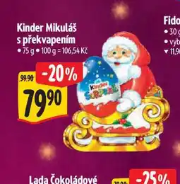 Albert Kinder Mikuláš s překvapením 75 g nabídka