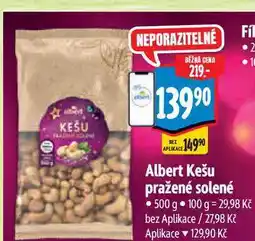 Albert Albert Kešu pražené solené 500 g nabídka