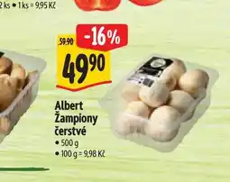 Albert Albert Žampiony čerstvé 500 g nabídka