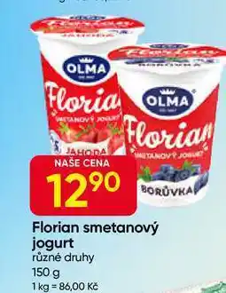 Hruška OLMA Florian smetanový jogurt různé druhy 150 g nabídka