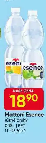 Hruška Mattoni Esence různé druhy 0,75 l nabídka