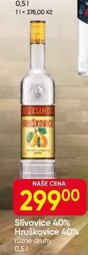 Hruška R. JELÍNEK Hruškovice 40% 0,5l nabídka