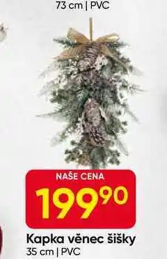 Hruška Kapka věnec šišky 35 cm, PVC nabídka