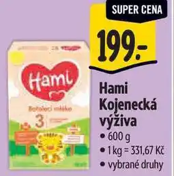 Albert Hami Kojenecká výživa 600 g nabídka