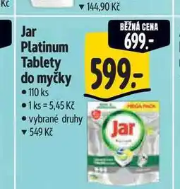 Albert Jar Platinum Tablety do myčky 110 ks nabídka