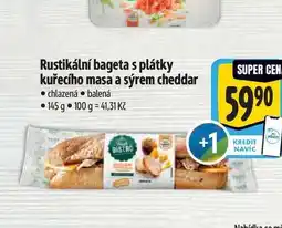 Albert Rustikální bageta s plátky kuřecího masa a sýrem cheddar 145 g nabídka