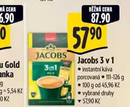 Albert Jacobs 3 v 1 instantní káva porcovaná 111-126 g nabídka