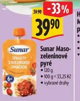 Albert Sunar Maso - zeleninové pyré 120 g nabídka