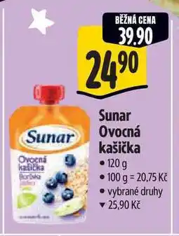Albert Sunar Ovocná kašička 120 g nabídka