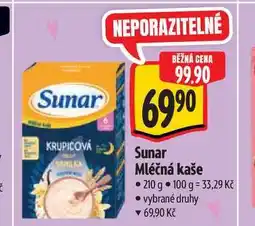 Albert Sunar Mléčná kaše 210 g nabídka