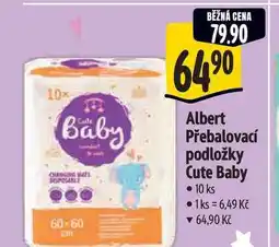 Albert Albert Přebalovací podložky Cute Baby 10 ks nabídka