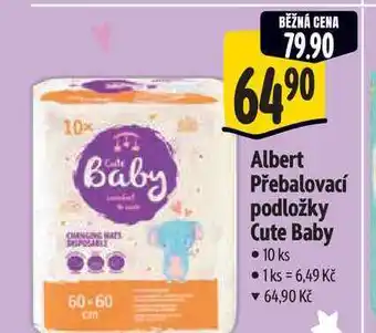 Albert Albert Přebalovací podložky Cute Baby 10 ks nabídka