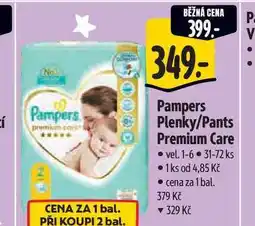 Albert Pampers Plenky/Pants Premium Care vel. 1-6 31-72 ks nabídka