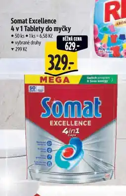 Albert Somat Excellence 4 v 1 Tablety do myčky 50 ks nabídka