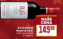 Billa B & G Merlot Reserve I.G.P. nabídka