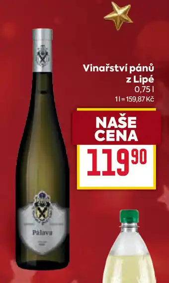 Billa Vinařství pánů z Lipé nabídka