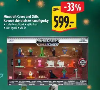 Minecraft Caves and Cliffs Kovové sběratelské nanofigurky