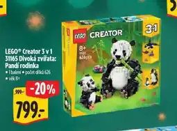 Albert LEGO® Creator 3 v 1 31165 Divoká zvířata: Pandí rodinka nabídka