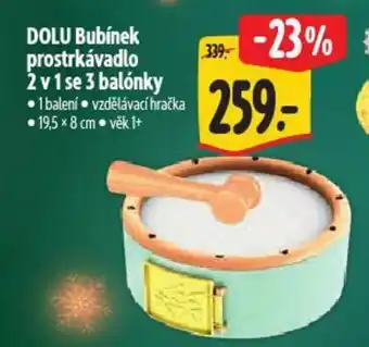 Albert DOLU Bubínek prostrkávadlo 2 v 1 se 3 balónky nabídka