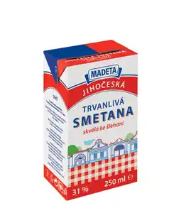 Flop Madeta Jihočeská trvanlivá smetana ke šlehání 31 % 250ml nabídka
