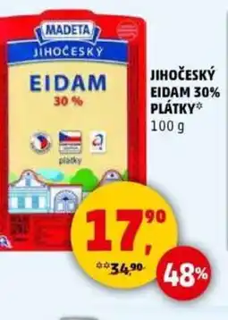Penny Market MADETA Jihočeský eidam 30% plátky nabídka